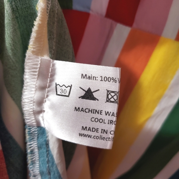 Modcloth x Collectif - 🌈 Rainbow Vertical Stripe Maxi Dress w/ Pockets - Size S - Picture 10 of 11